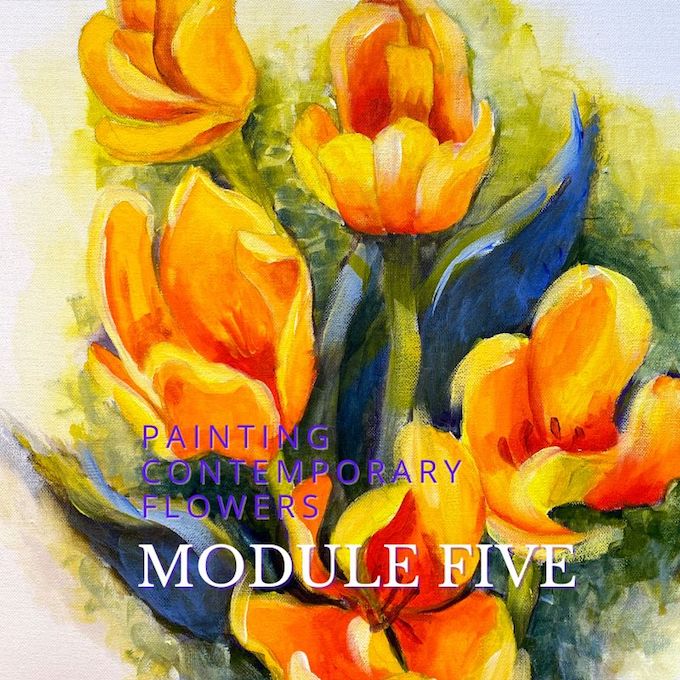 module five painting contemporary flowers