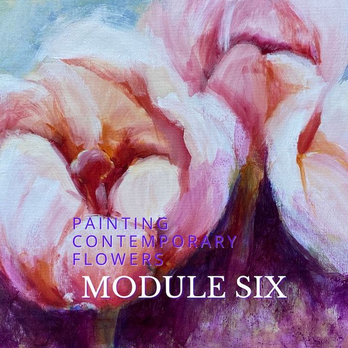 module six painting contemporary flowers