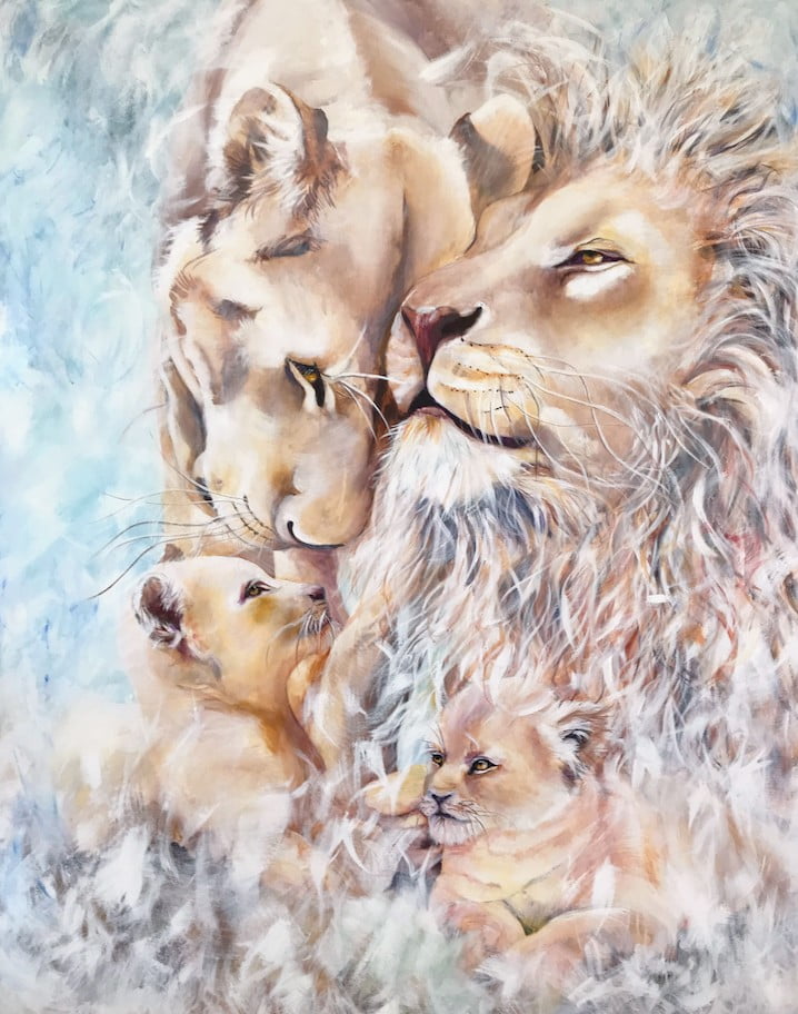 Family of lions, lion, lions, Jesus, loving lions, lovely lions