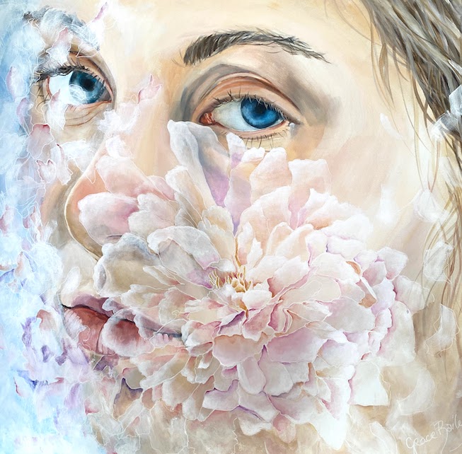 Fragrance of heaven, peony, beautiful woman