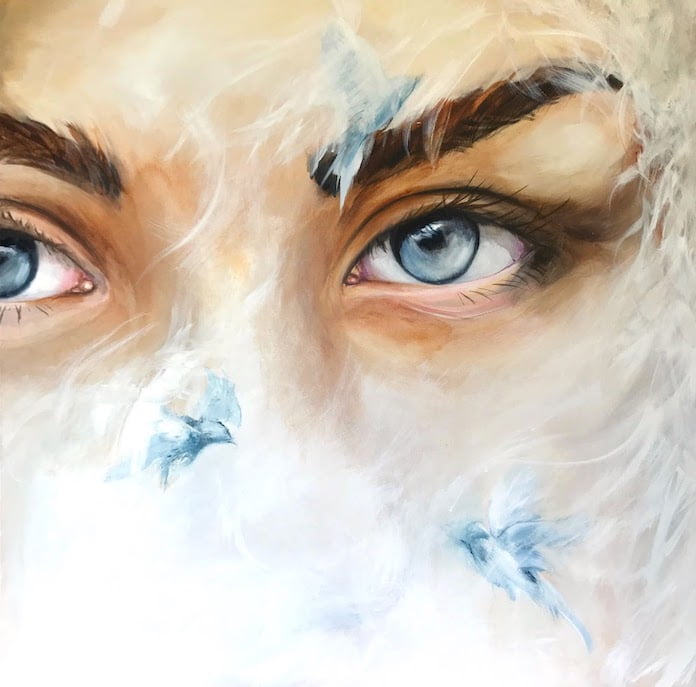 give me eyes to see, portrait, supernatural art, Grace Bailey Painting