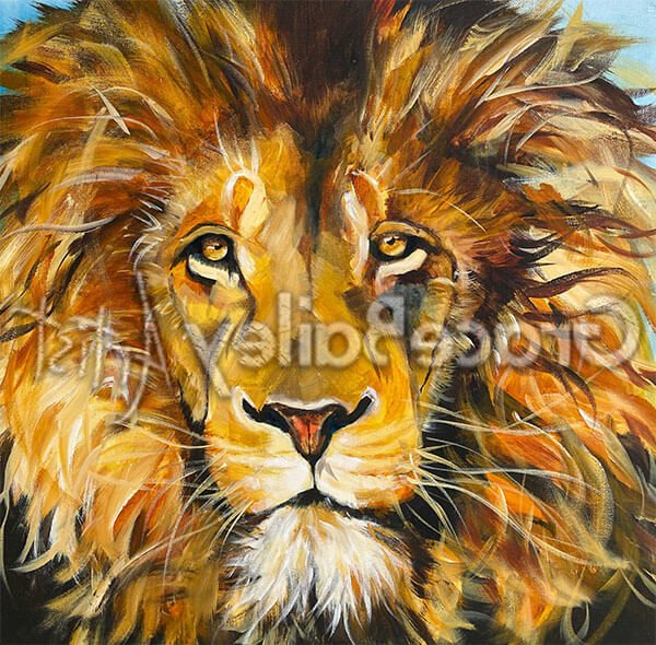 Leo, lion, lion of Judah, king of jungle, lion painting