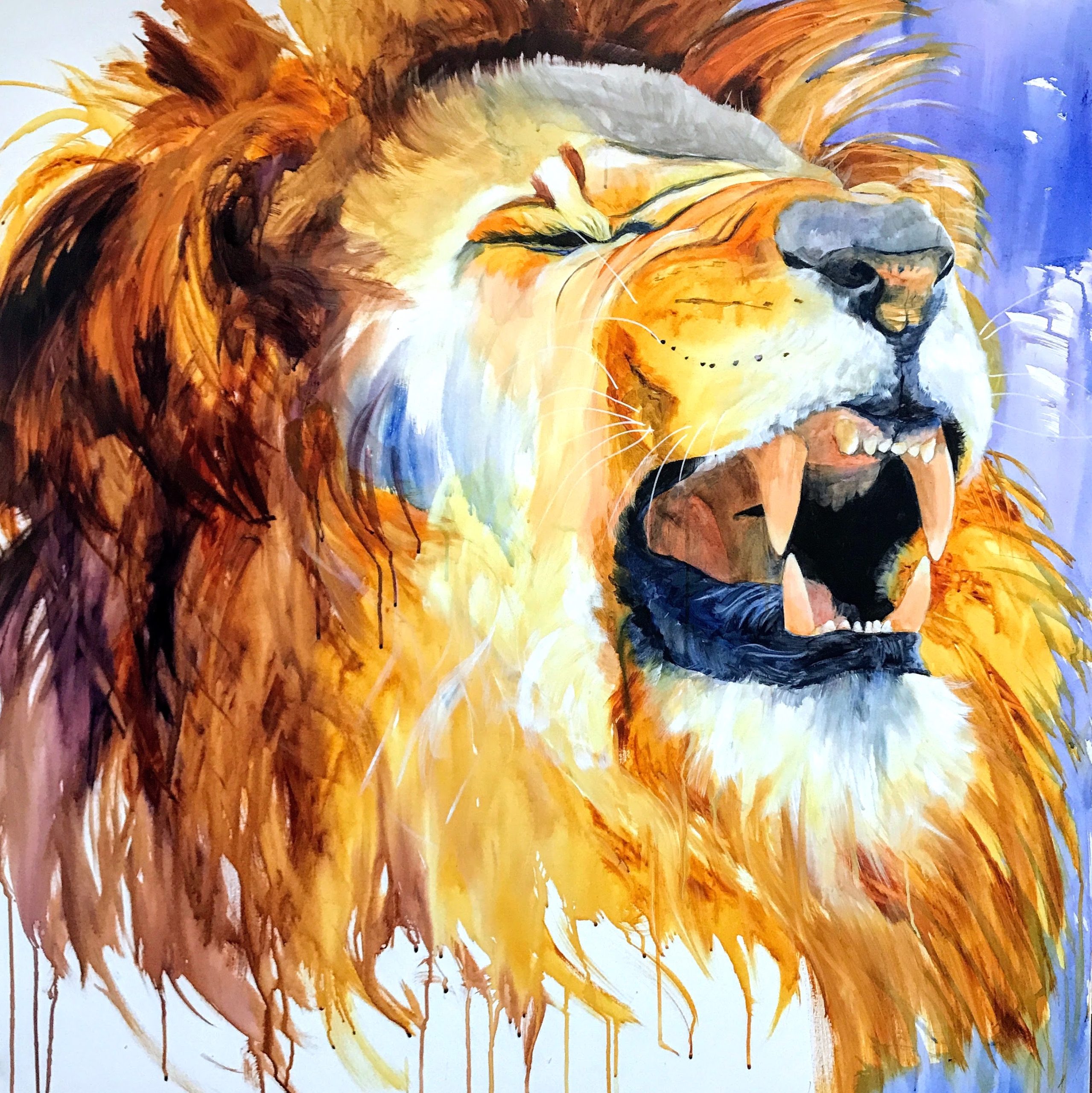 "Let The Lion of Singapore Roar", painted live in Singapore in May, 2023.