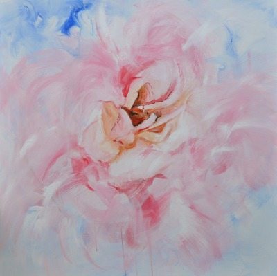 Pink Rose painting, Grace Bailey Painting