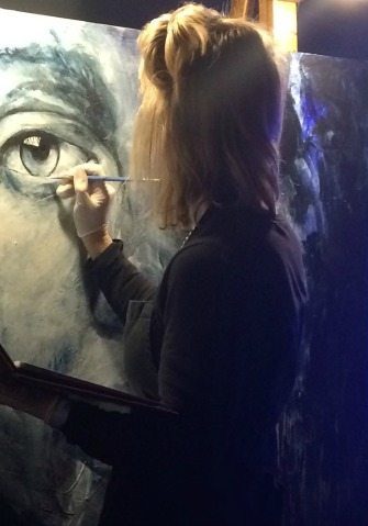 Live prophetic art painting, Grace Bailey live prophetic painting