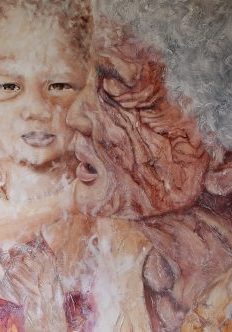 child portrait painting, grandchild output picture