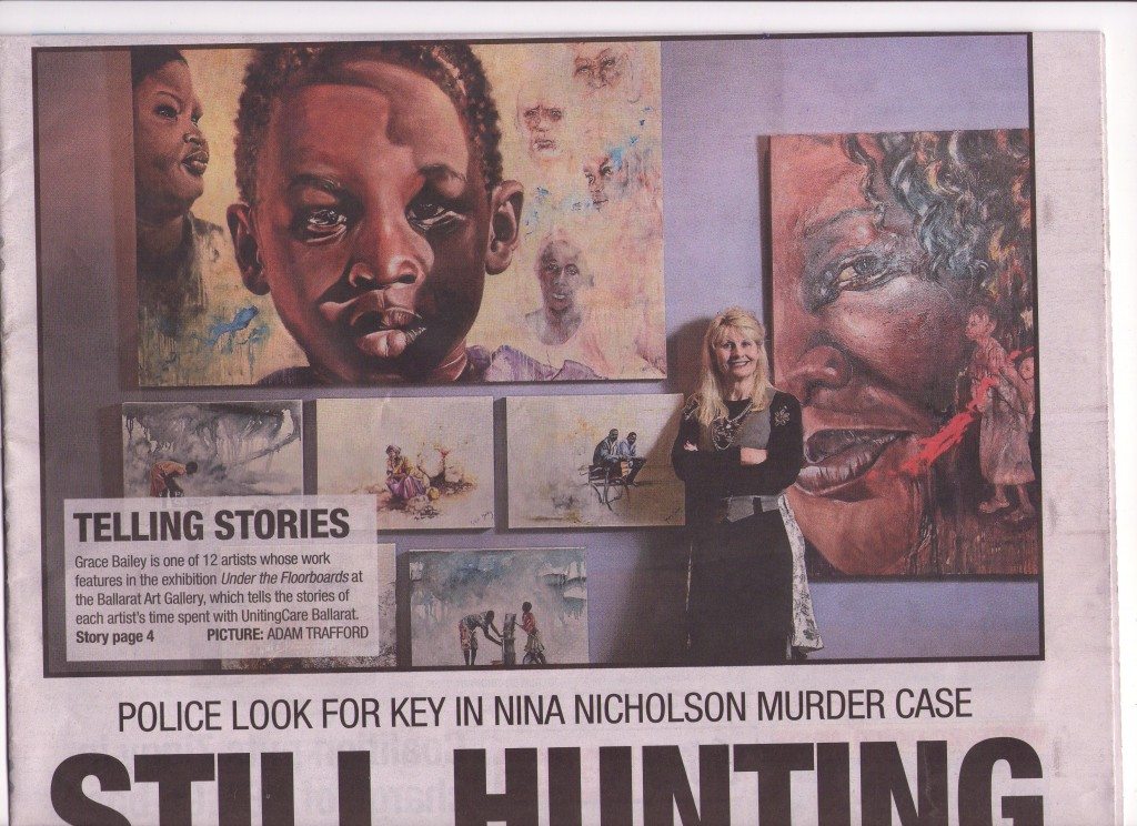 Front page of Ballarat Courier newspaper, 4th October, 2013
