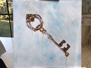 key, key painting, prophetic workshop, Grace Baile